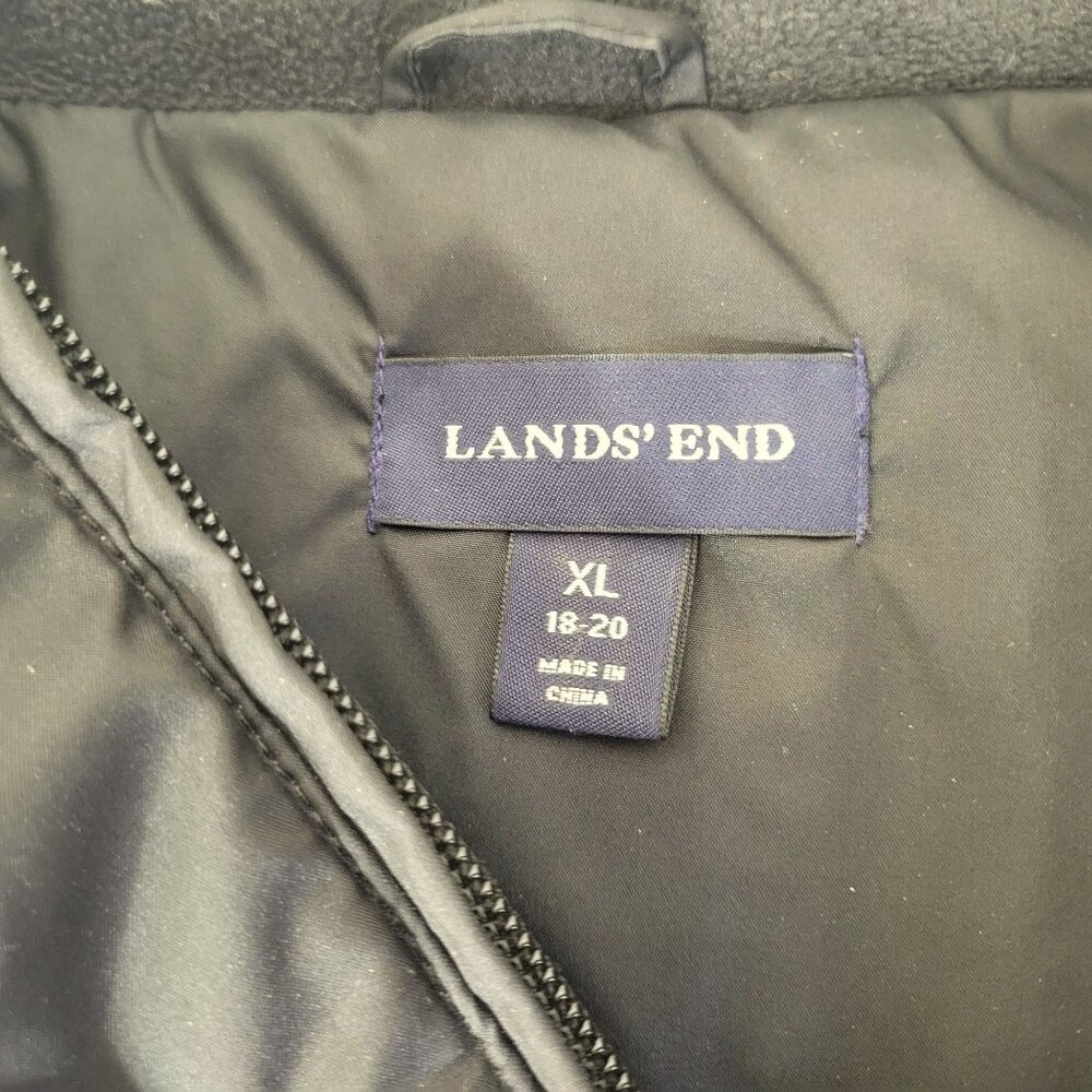 Lands End Women's Black Quilted Down Puffer Vest Size XL, 18-20 - Picture 3 of 4